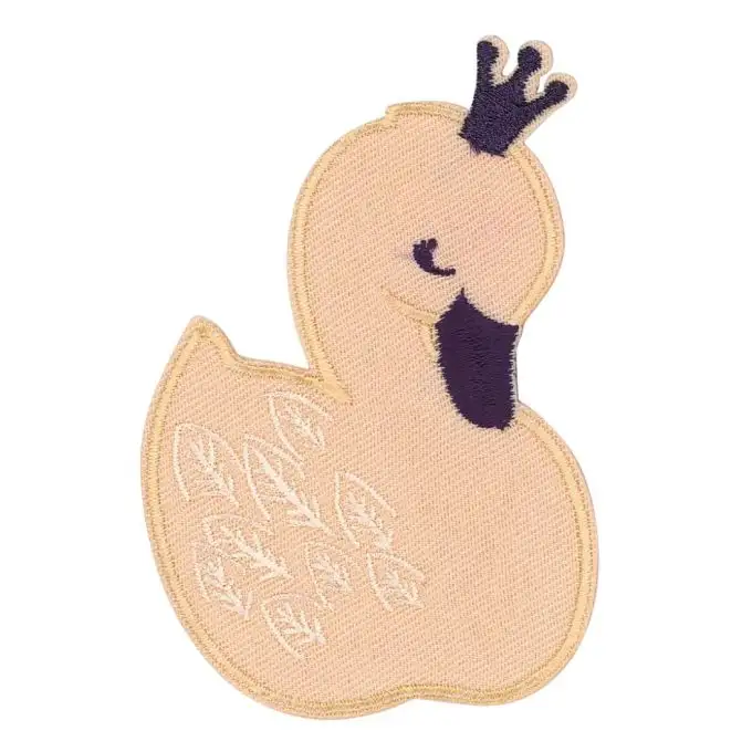 Applicazione termoadesiva cigno rosa