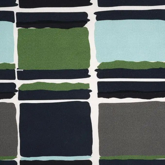 Tessuto cotone spesso verde Montorgeuil