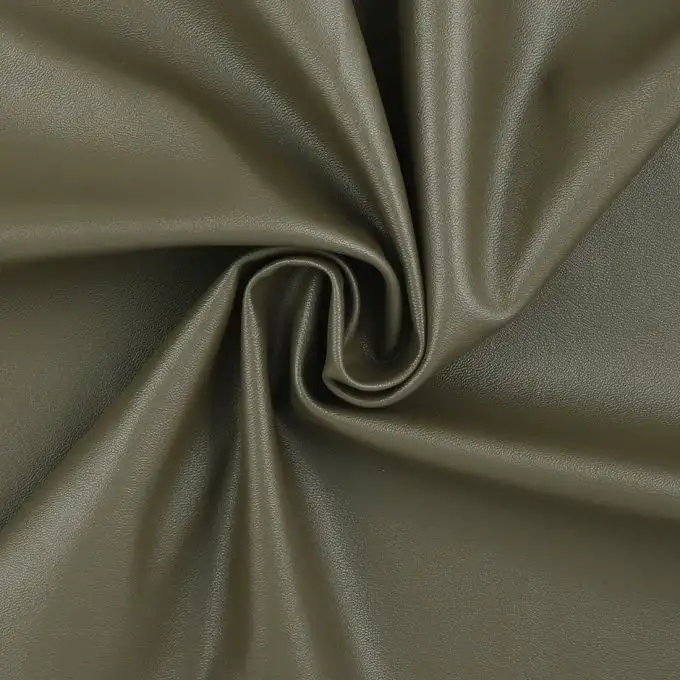 Similpelle scamosciata tinta unita kaki