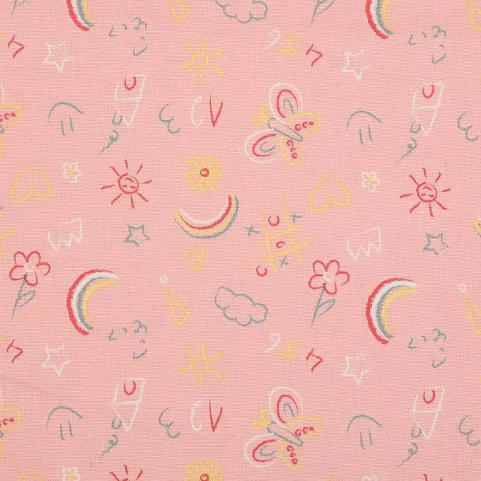 Tessuto cotone spesso fosforescente rosa