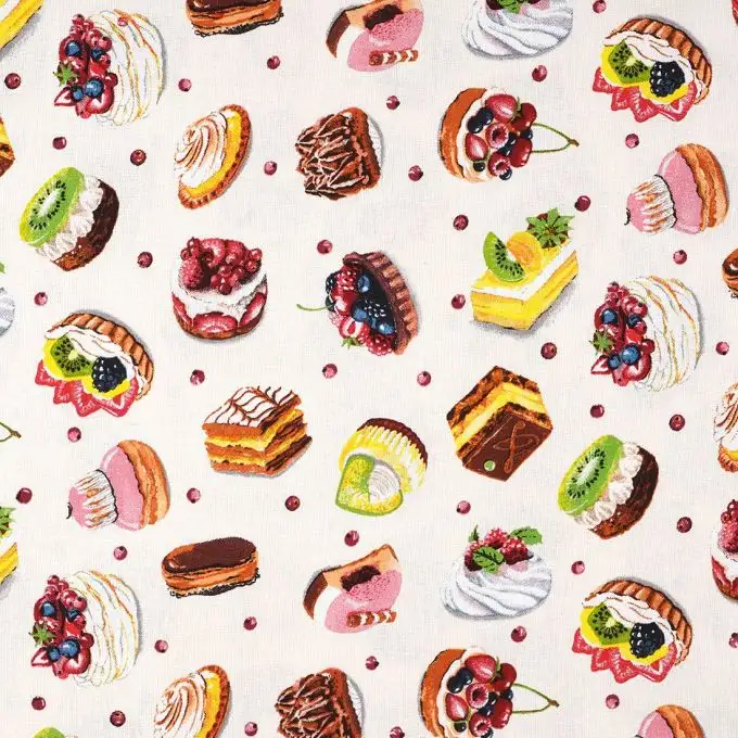 Tessuto cretone rivestito torte