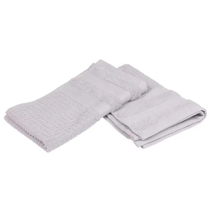 Set 2 asciugamani ospite Garance grigi
