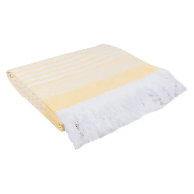 Fouta a righe gialle e bianche