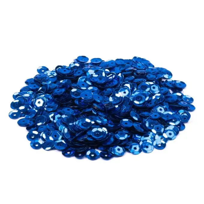 Paillettes lustrini da cucire blu navy 6 mm