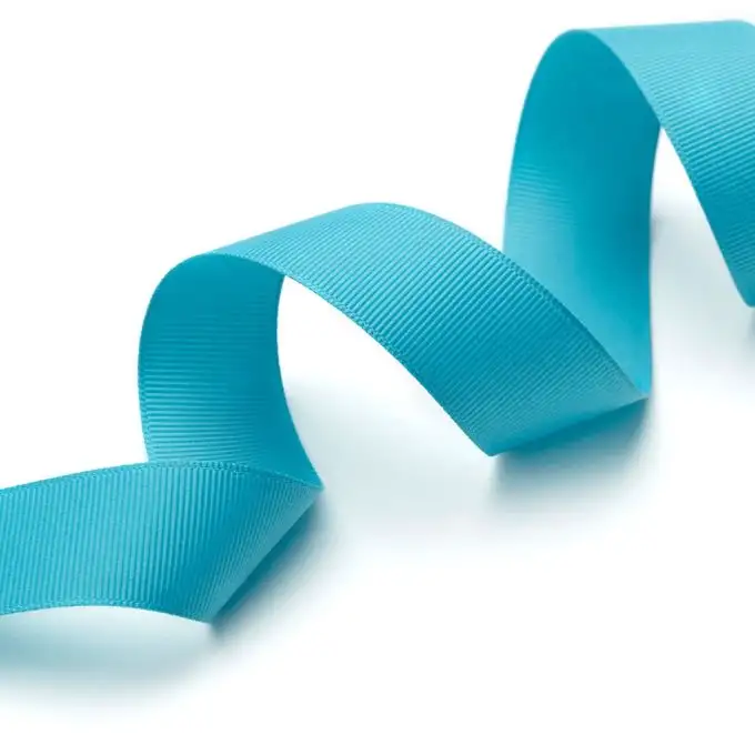 Nastro gros grain turchese 25mm