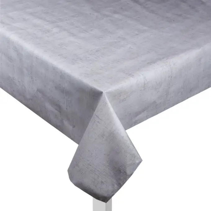 Tovaglia cerata finta tinta unita grigio perla