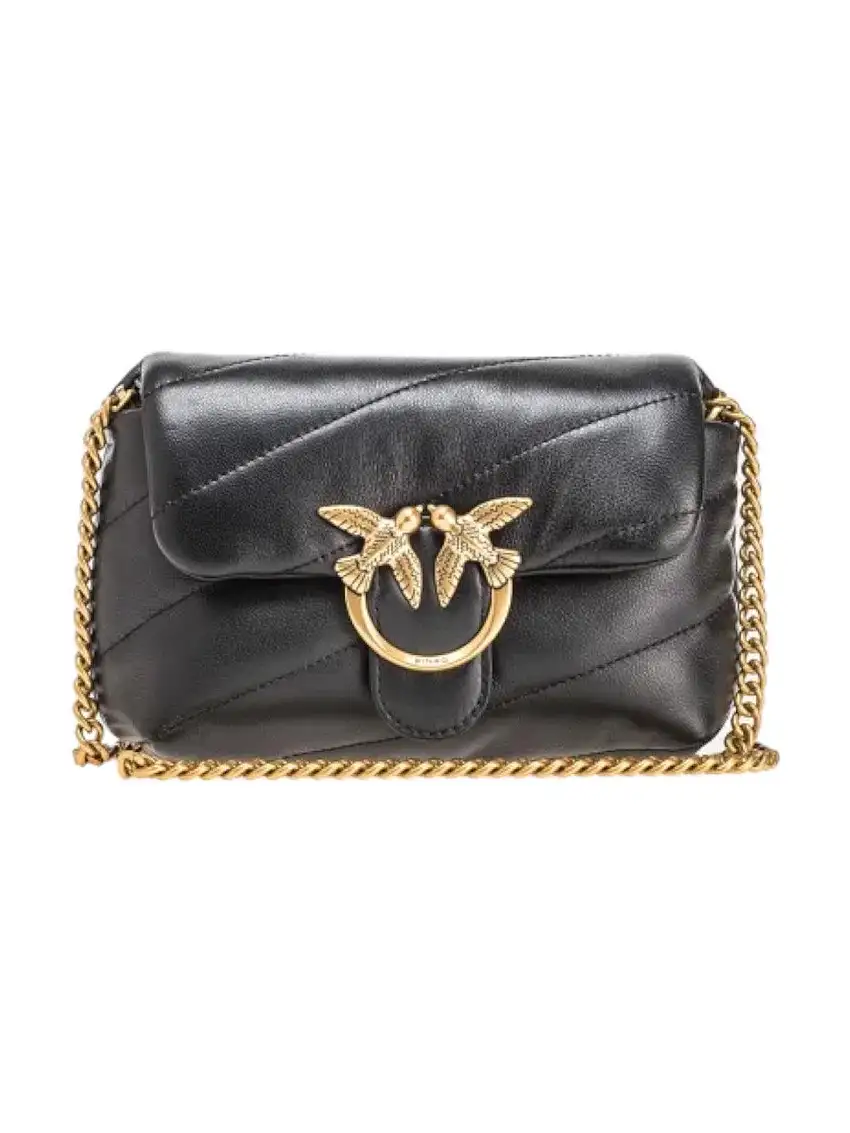 Pinko Women's Shoulder Bags - Love Baby Puff C Sheep Nappa - Black