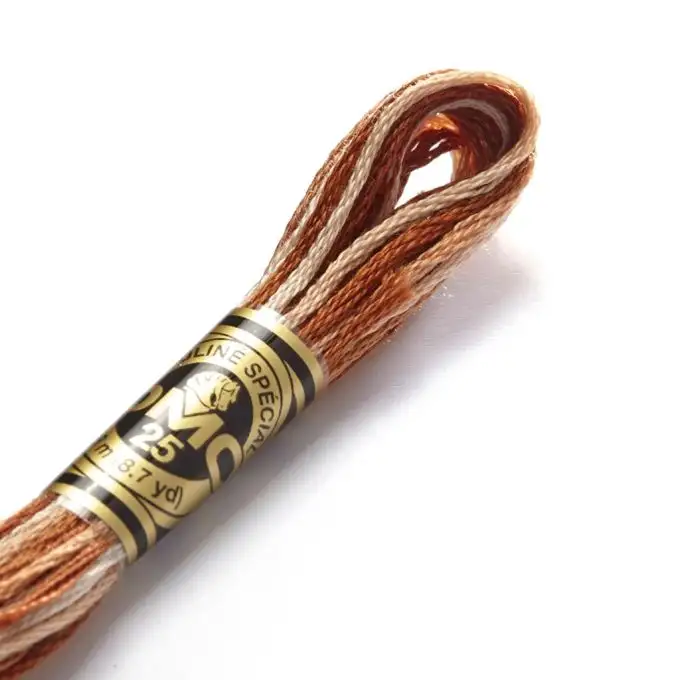 Filato mouliné per ricamo tonalità marroni COL 105