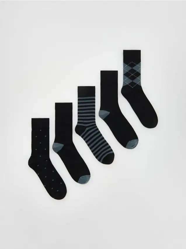 Confezione da 5 paia di calze Colore nero