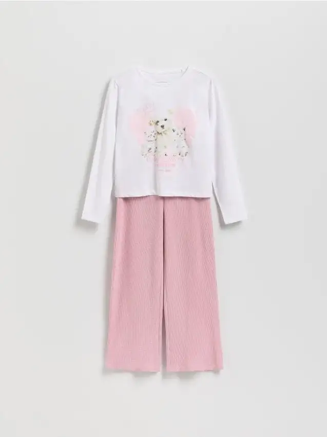 Set pigiama due pezzi stampato Colore azzurro