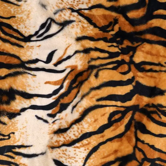 Tessuto velboa tigre beige