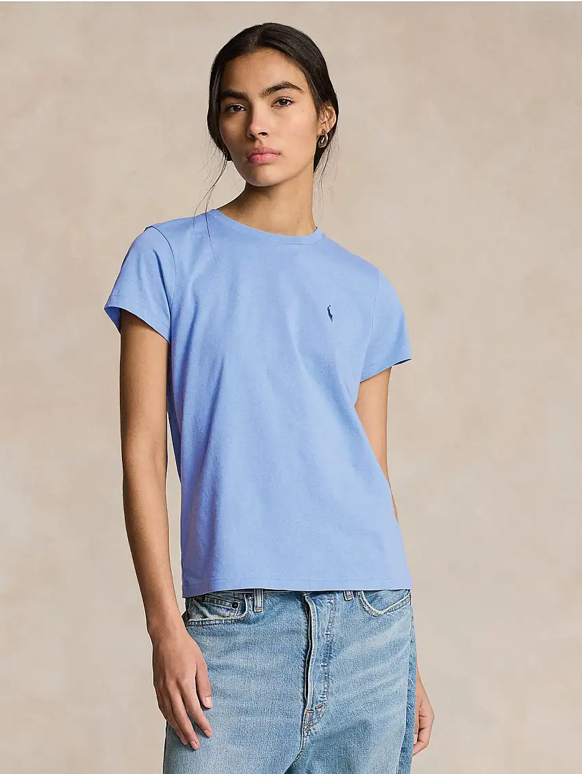 T-shirt Girocollo Basica Blu