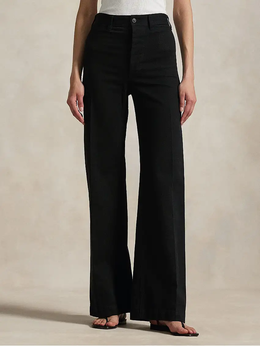 Pantaloni in Twill Giapponese Nero