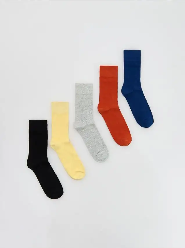 Confezione da 5 paia di calze Colore giallo chiaro