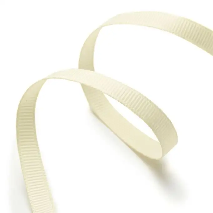 Nastro gros grain ecru 6 mm