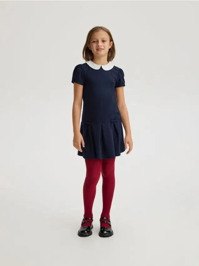 Vestito con fiocchi Colore blu scuro