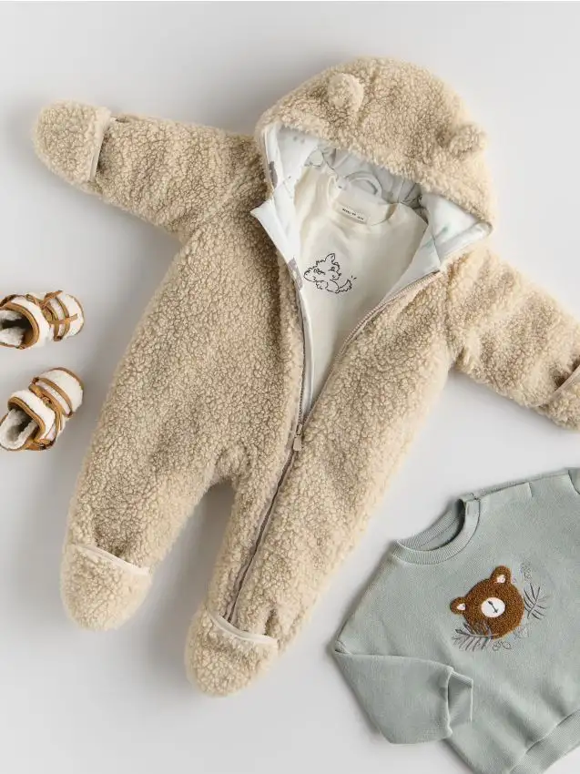 Body in jersey con cappuccio Colore beige