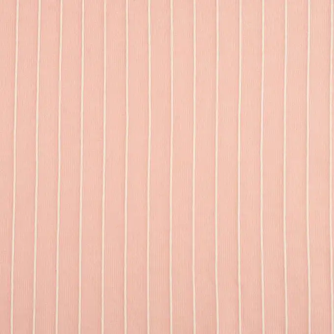 Tessuto felpato rosa a righe ecru