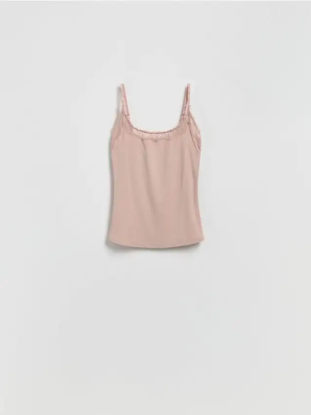 Top con pizzo Colore rosa cipria