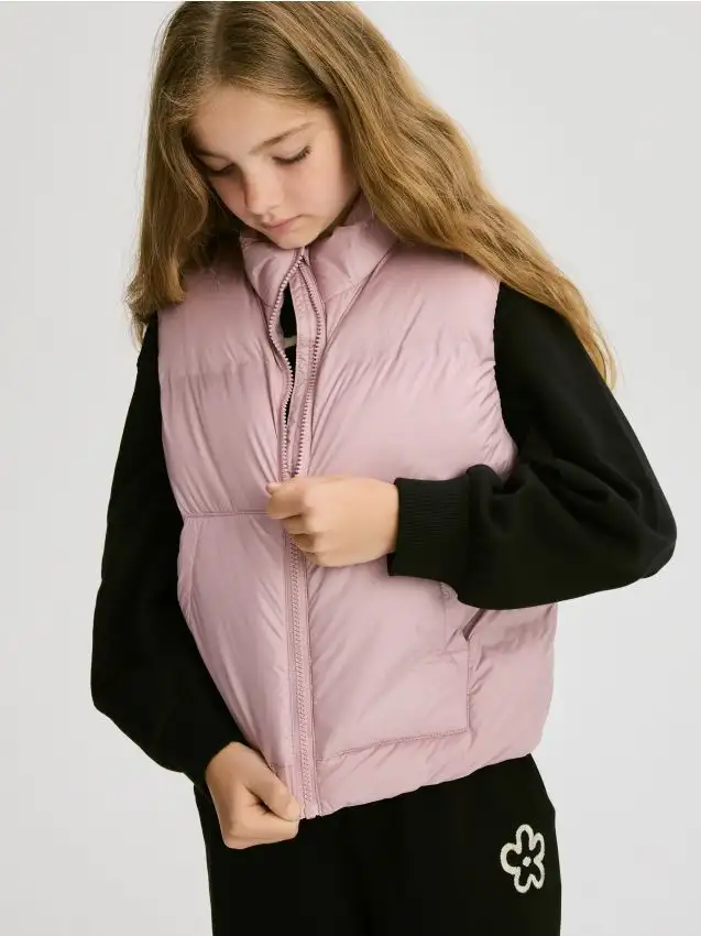 Gilet trapuntato Colore orchidea
