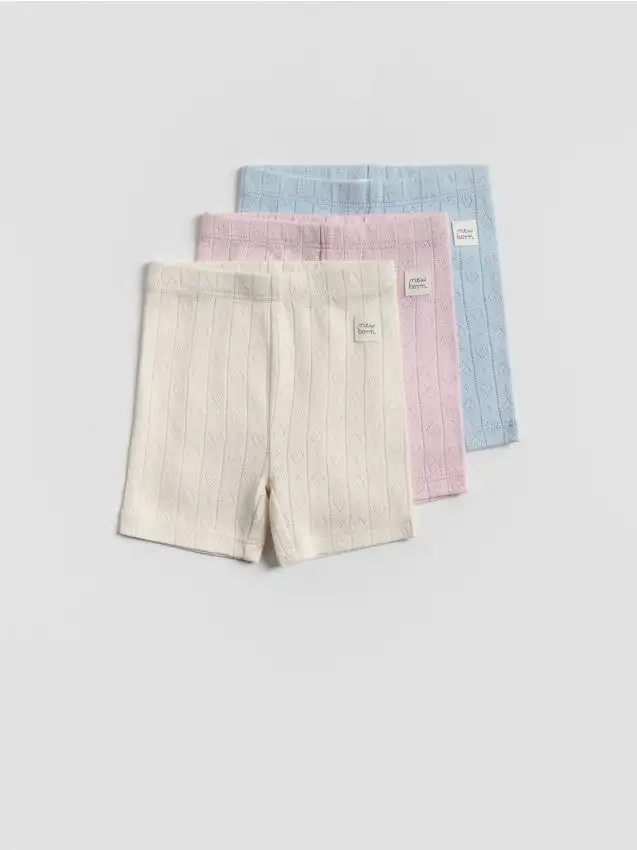 Shorts in cotone 3 pack Colore rosa pastello