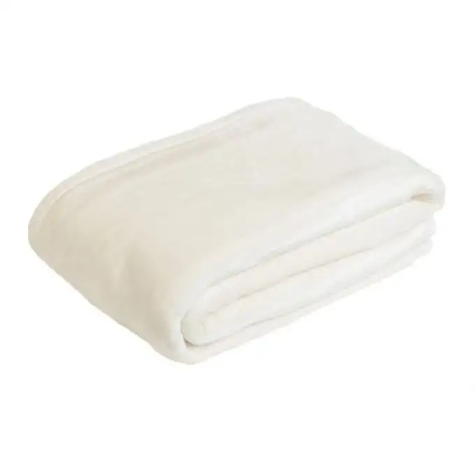 Plaid tinta unita ecru 180x230 cm