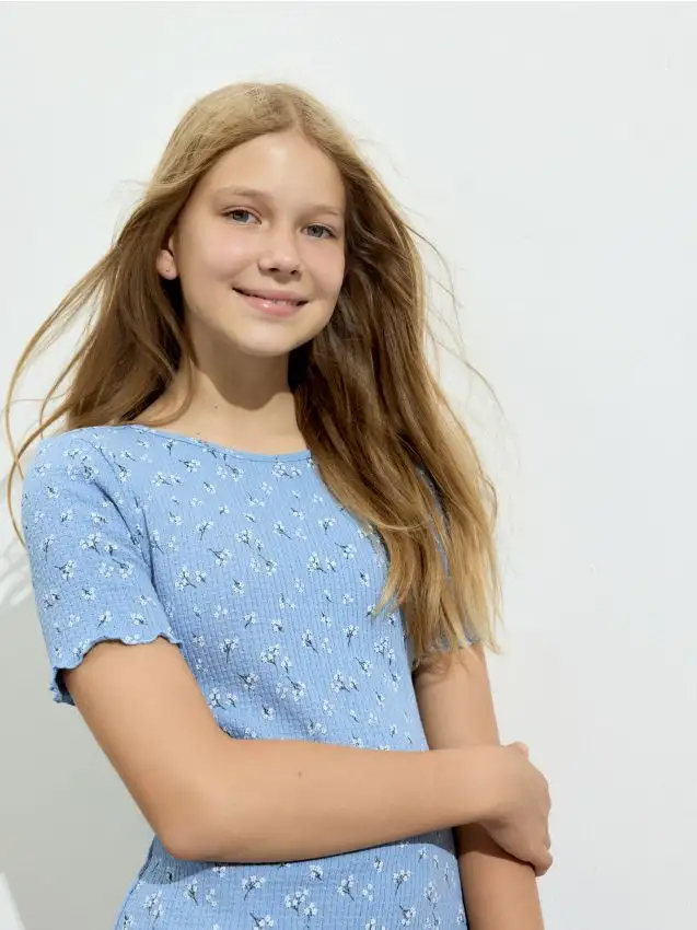 Vestito floreale Colore azzurro