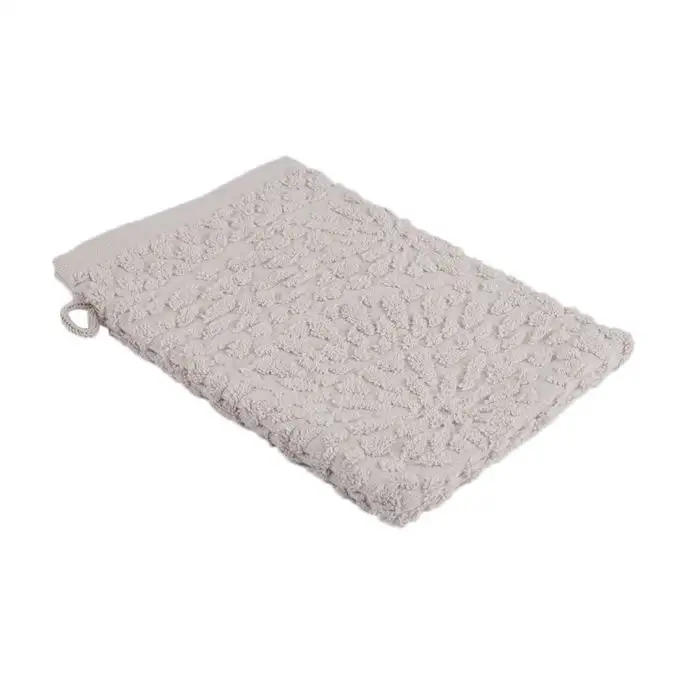 Guanto da bagno ventagli grigio perla