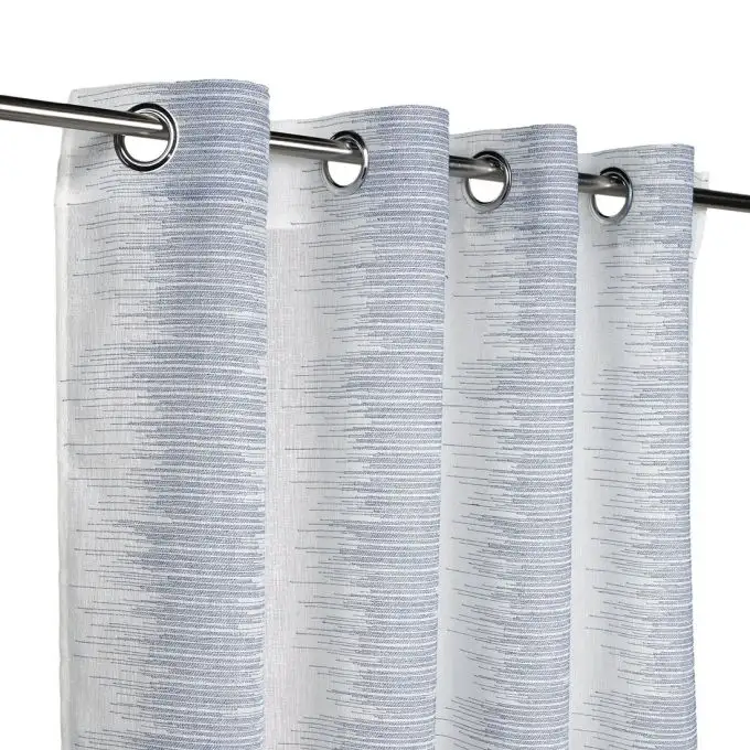 Tenda voile blu motivo fili tagliati 140x240 cm