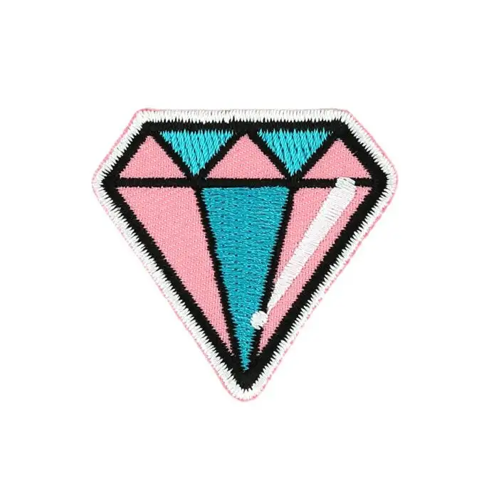 Toppa termoadesiva diamante rosa e blu