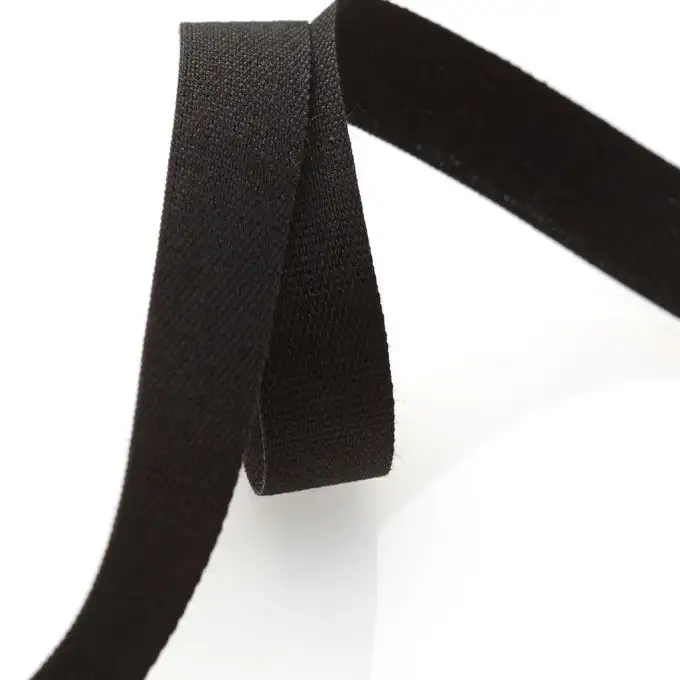 Nastro in twill di cotone - Nero
