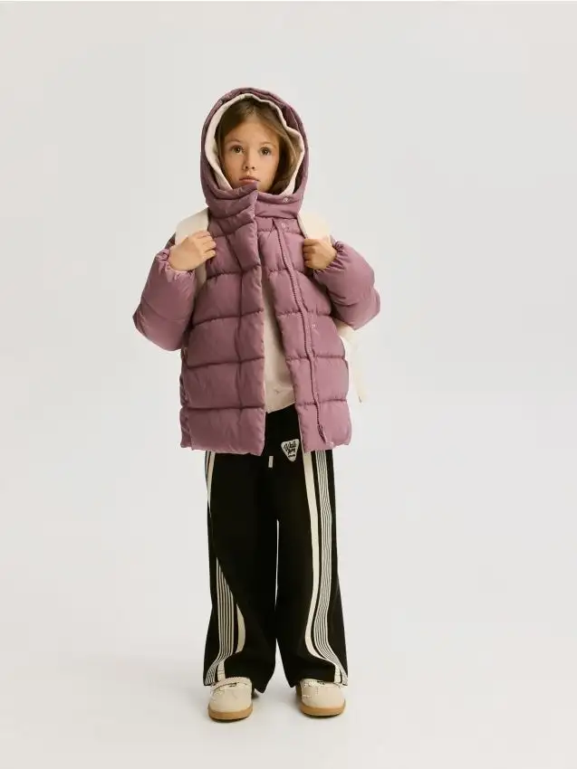 Giacca con cappuccio resistente all’acqua Colore orchidea