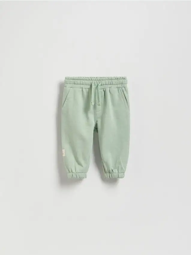 Pantaloni in cotone Colore verde chiaro