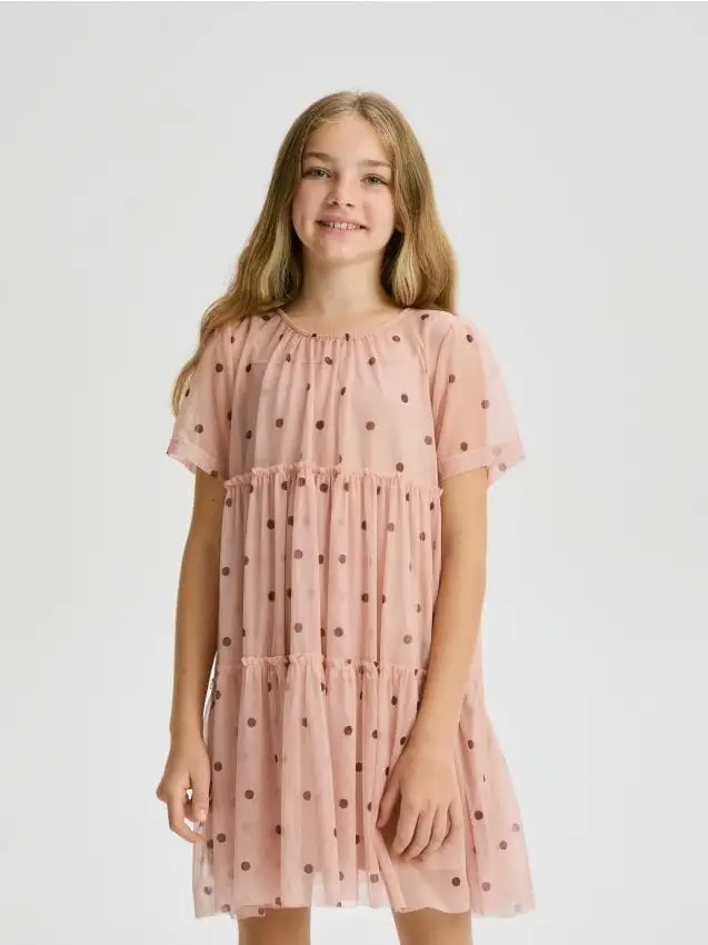 Vestito in tulle Colore nude