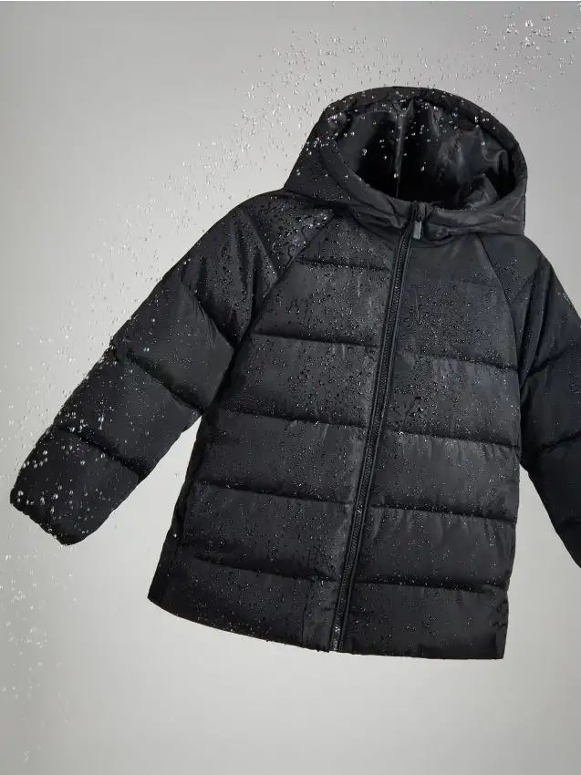 Giacca trapuntata imbottita in piuma naturale Colore nero