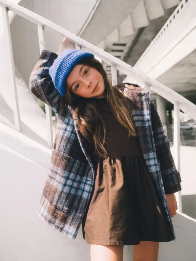 Cappotto monopetto con misto lana Colore multicolore