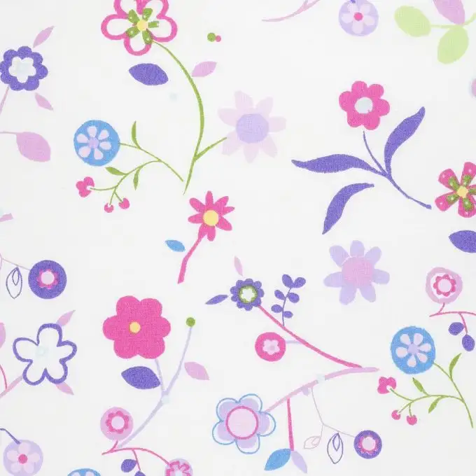 Tessuto cotone fiori rosa