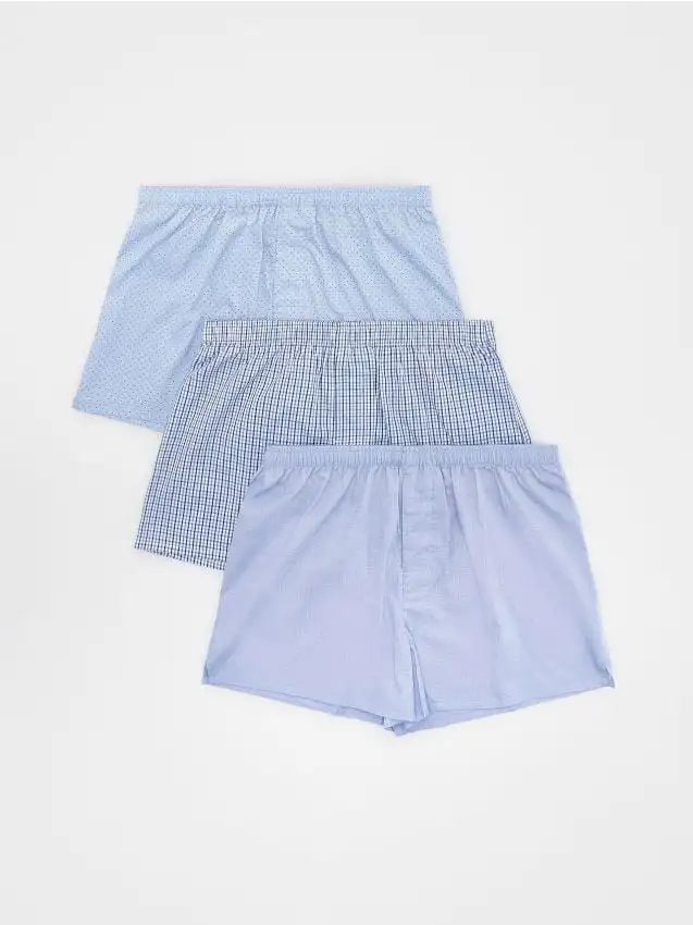 Confezione da 3 paia di boxer loose Colore azzurro