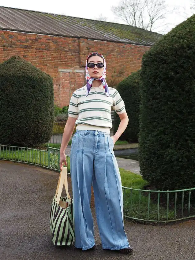 Blusa in jersey con colletto Colore multicolore