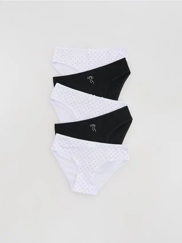 Confezione da 5 paia di slip in misto cotone Colore bianco