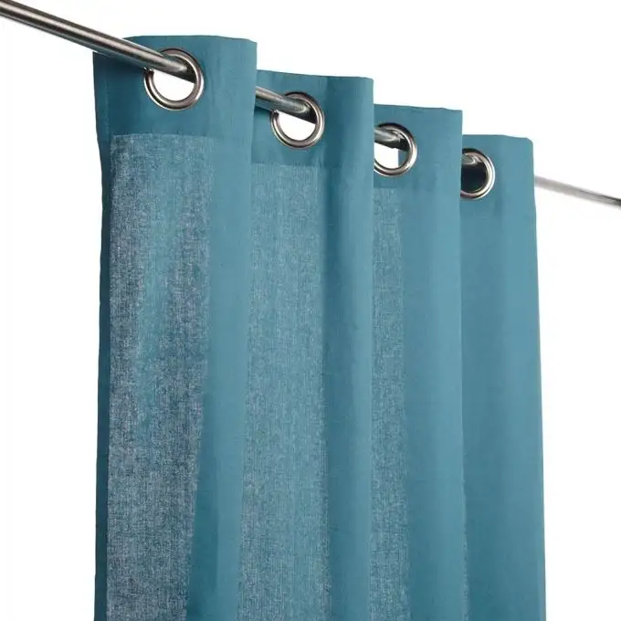 Tenda cotone semi-grezzo Lea blu