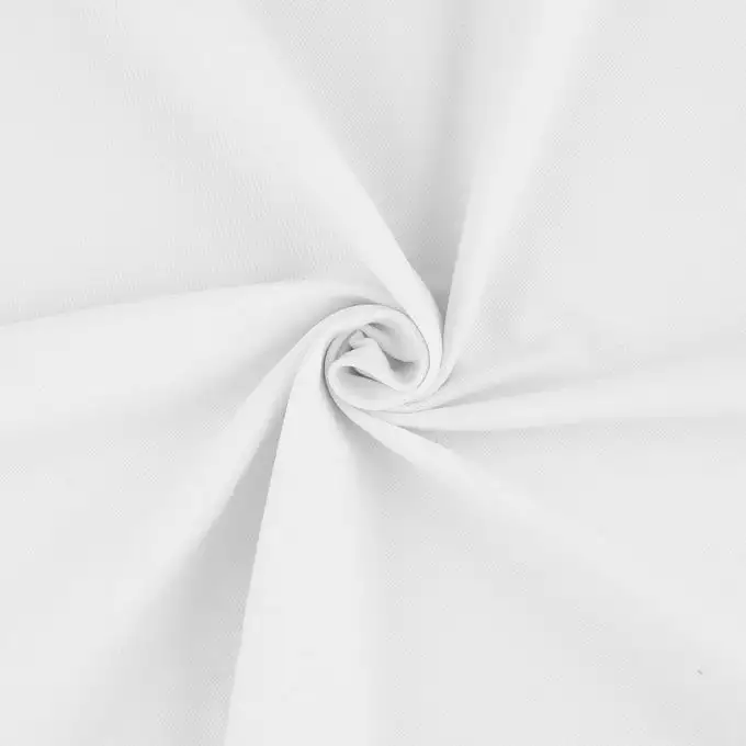 Tessuto a maglia piqué bianco