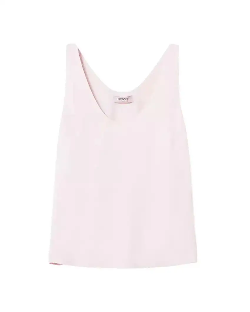 Top raso lucido donna - Collo tondo | Versatile, elegante