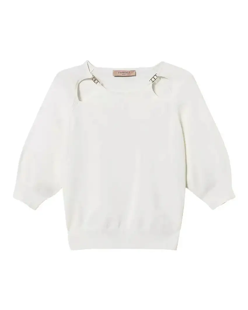 Maglia con cut-out e logo Oval T | Design versatile