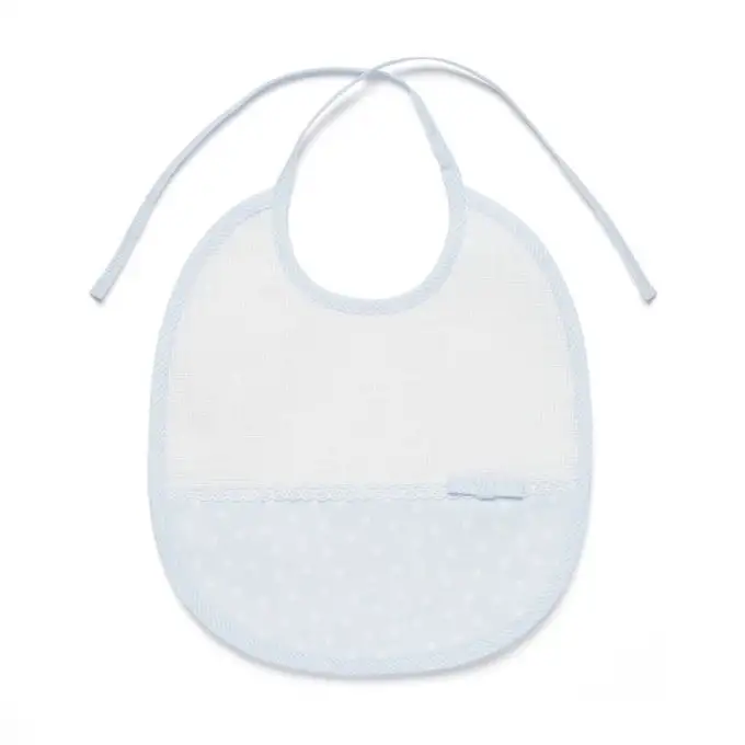 Bavaglino da ricamare 6 mesi Il mio primo gioia - Blu