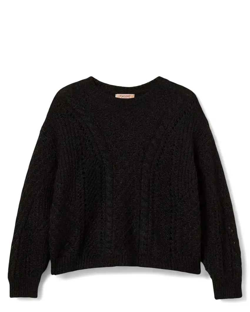 Maglione Oversize Lana Girocollo Twinset