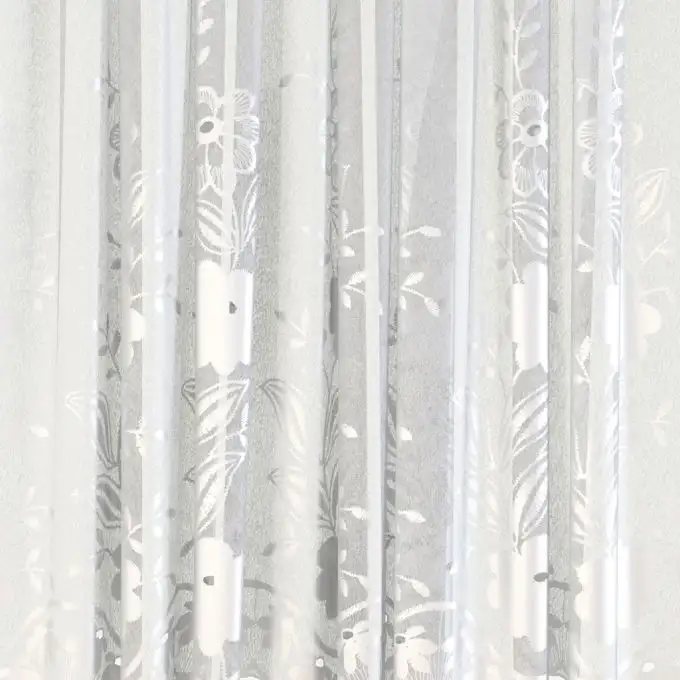 Tenda ricamata grandi fiori grande larghezza