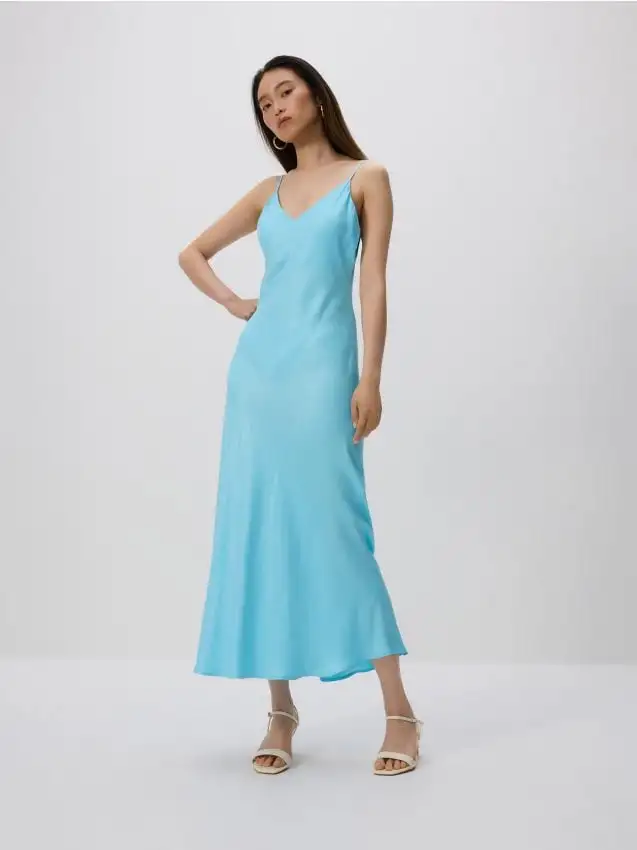 Abito in viscosa Colore turchese