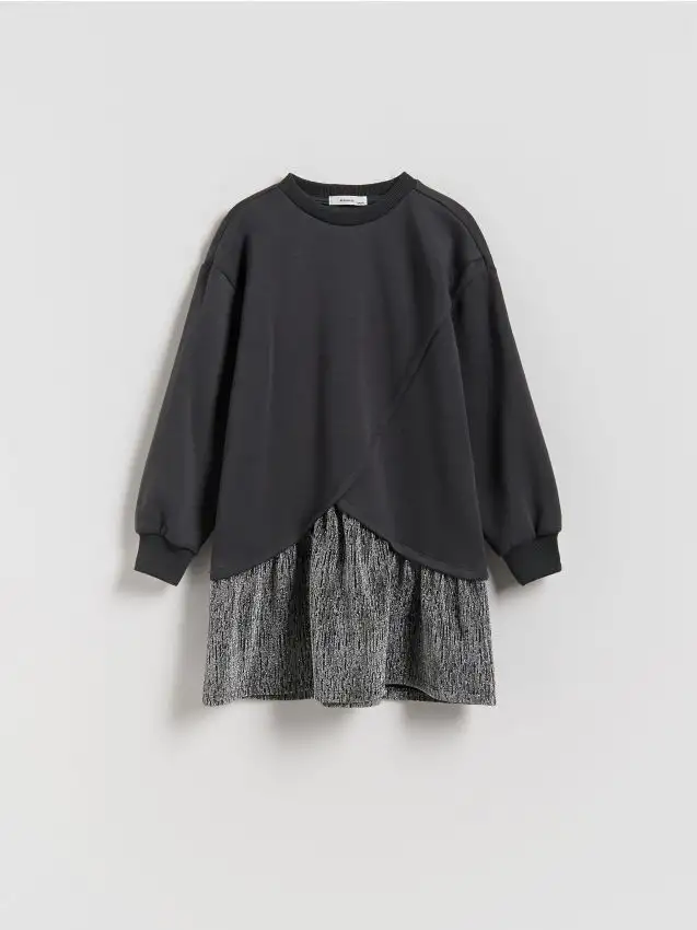 Abito in tessuto misto Colore grigio scuro