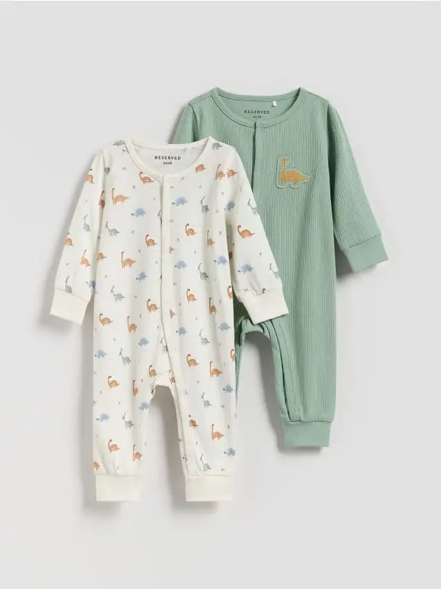 Pigiama in cotone confezione da 2 Colore panna